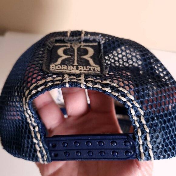 Robin Ruth Myrtle Beach Cap Distressed Mesh Snapback Adjustable Hat Embroidered - Picture 9 of 13